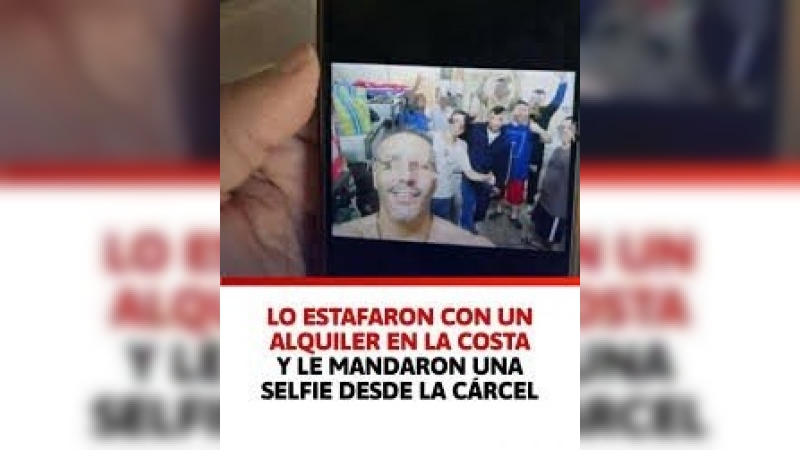 Los estafaron alquilando una casa y se burlaron con una foto desde la cárcel