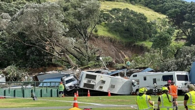 Deslizamiento de tierra en un camping en Nueva Zelanda: hay personas desaparecidas