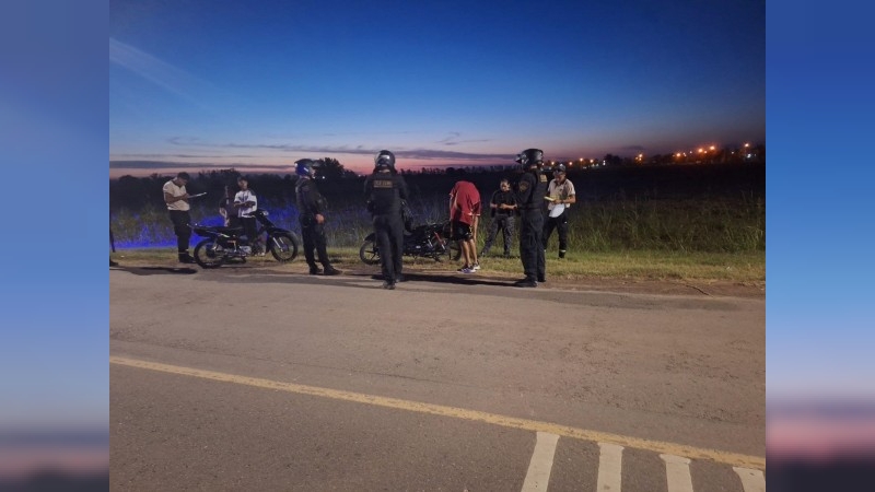 Dos motovehículos retenidos en operativo de control vehicular