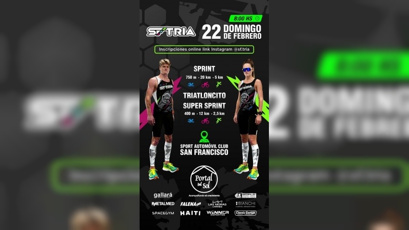 Abrieron las inscripciones para el 24º Triatlón "Ciudad de San Francisco"