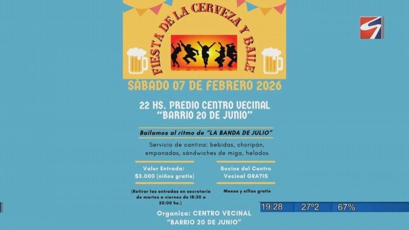 Fiesta de la Cerveza y Baile en el barrio 20 de Junio