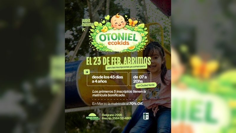 Ciudad Verde abrió las inscripciones para su Jardín Maternal Otoniel Ecokids