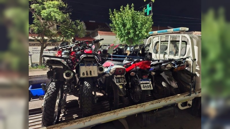 Operativo de control vehicular: 10 motocicletas y 1 auto retenidos