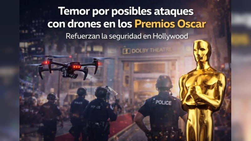 Alarma en Hollywood: refuerzan la seguridad en los Oscar por temor a ataques con drones