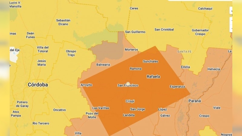 Advertencia de tormenta moderada
