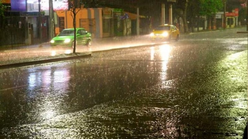 Importante registro de lluvias en la ciudad este sábado: 50mm acumulados durante la madrugada