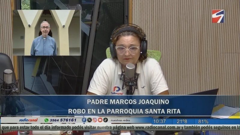 Inseguridad en la parroquia Santa Rita: el padre Marcos relató un robo ocurrido en la casa parroquial