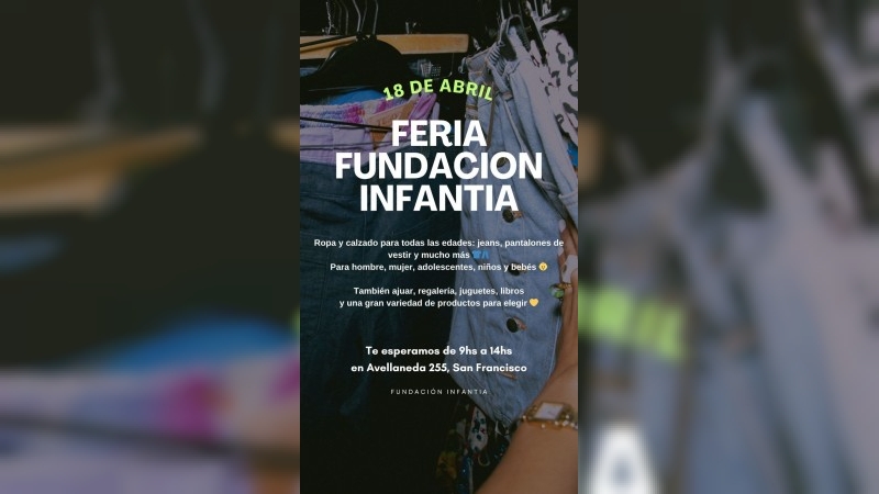 Feria de Fundación Infantia llega con ropa, calzado y mucho más para toda la familia