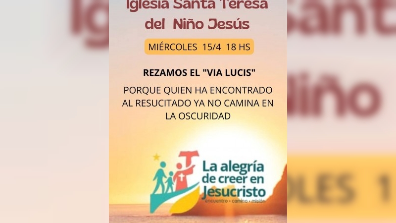Invitación al rezo del "Vía Lucis"