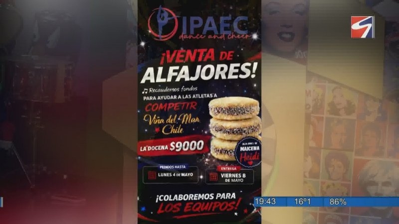 Venta de alfajores solidaria para apoyar a atletas rumbo a Viña del Mar
