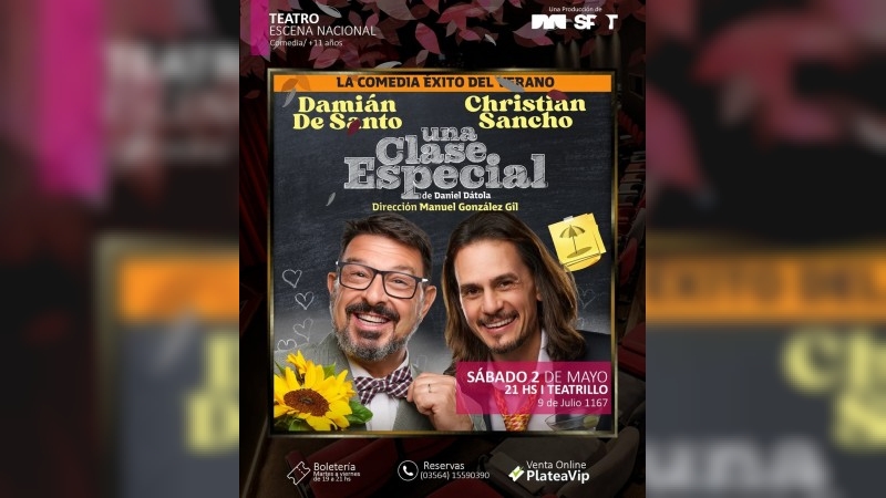 Damián De Santo y Christian Sancho llegan al Teatrillo con “Una clase especial”
