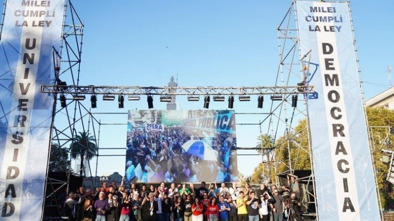 Multitudinaria Marcha Universitaria: pidieron el cumplimiento de la Ley de Financiamiento