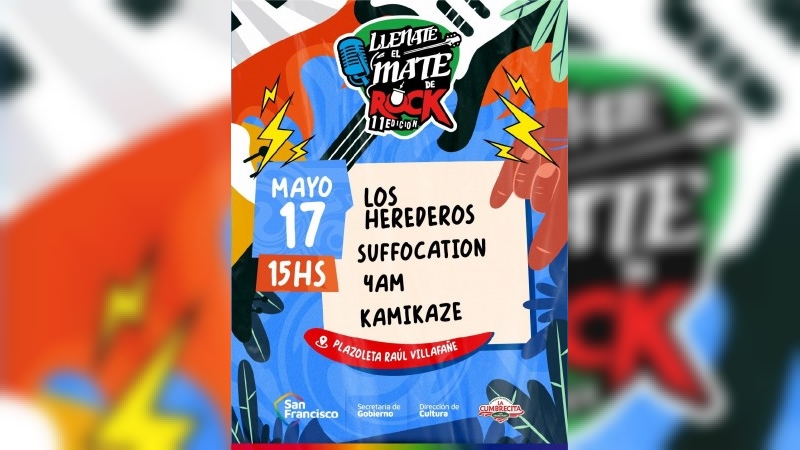 Cambio de horario para el Llenate el Mate de Rock de este domingo 17