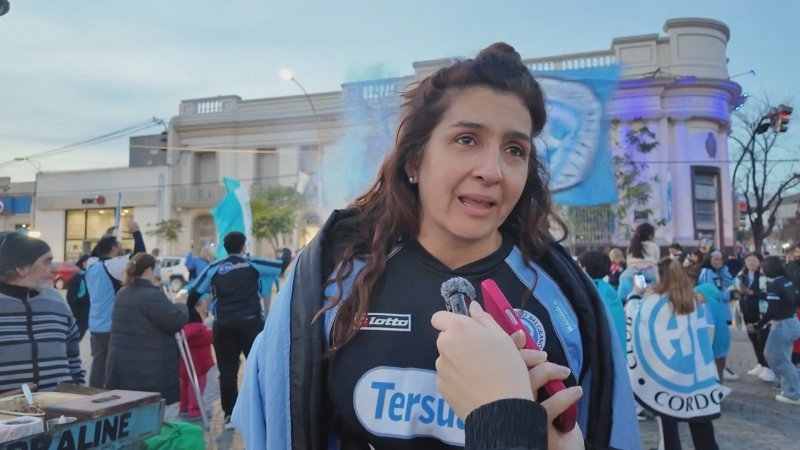 Hinchas de Belgrano celebraron en San Francisco el histórico título ante River