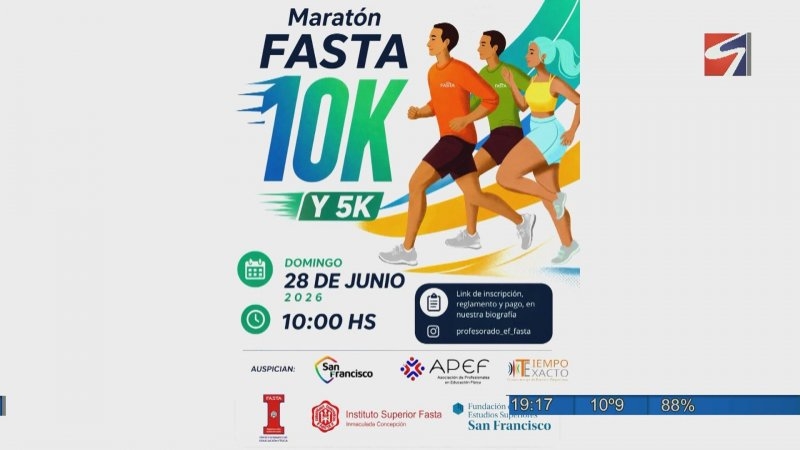San Francisco será sede de la Maratón FASTA 10K y 5K: una propuesta deportiva abierta a toda la comunidad